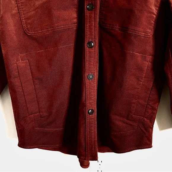 Madewell Corduroy Twill Oversized Shirt Jacket In Orange Size M NWT - Picture 11 of 15